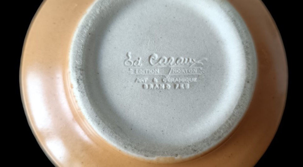 édouard Cazaux Stoneware Bowl, Norton Edition / Art Deco -photo-4