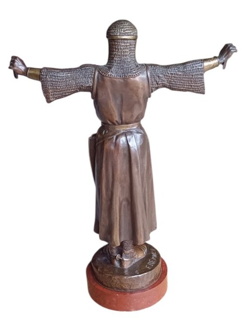 Sculpture bronze "CREDO" Emmanuel Frémiet-photo-4