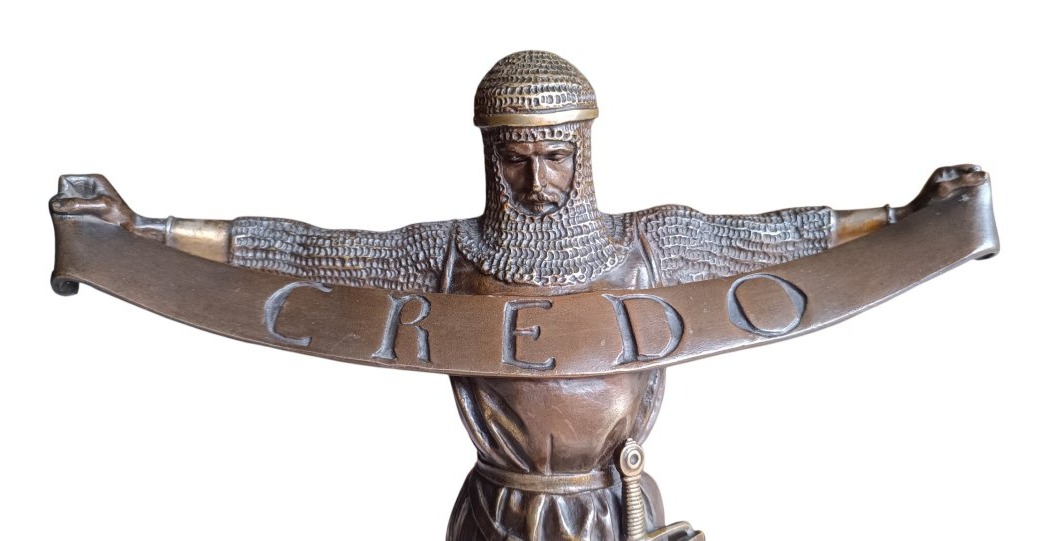 Sculpture bronze "CREDO" Emmanuel Frémiet-photo-2