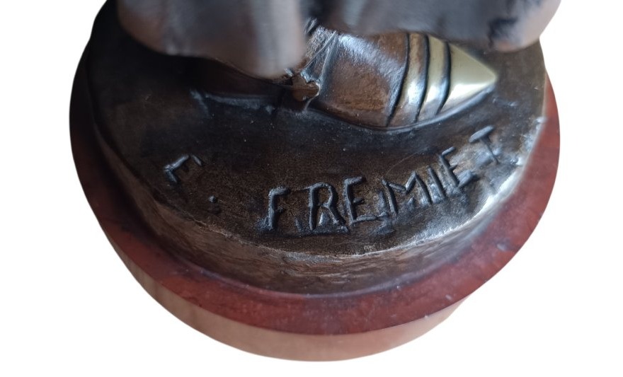 Sculpture bronze "CREDO" Emmanuel Frémiet-photo-6