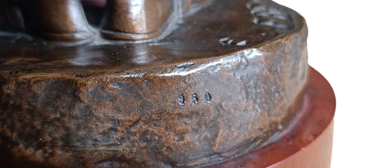Sculpture bronze "CREDO" Emmanuel Frémiet-photo-7