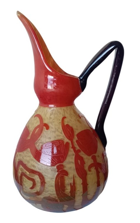 Grand pichet modèle "Spirales" Le Verre Français -photo-2