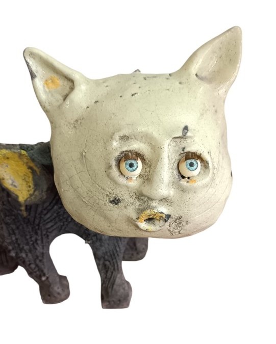 Sculpture chat en raku Jean Linard -photo-2