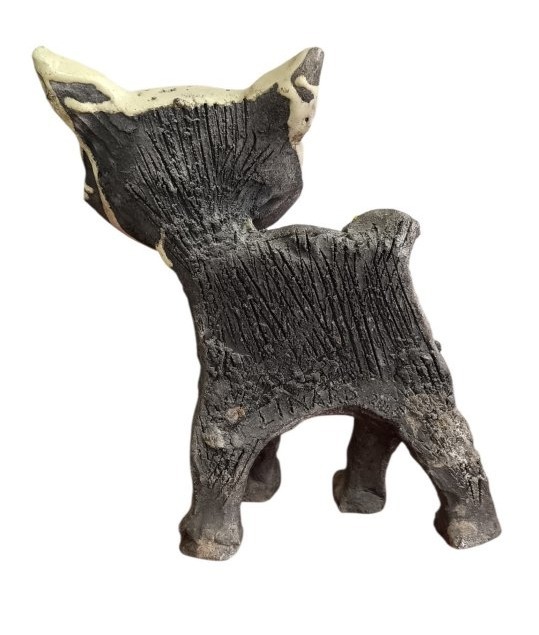 Sculpture chat en raku Jean Linard -photo-4