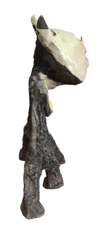 Sculpture chat en raku Jean Linard -photo-1