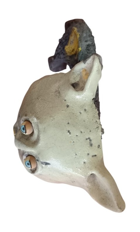 Sculpture chat en raku Jean Linard -photo-2