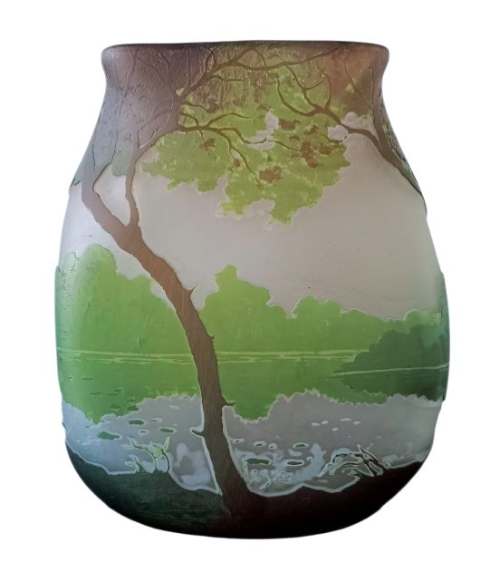 Legras Lake Landscape Vase 