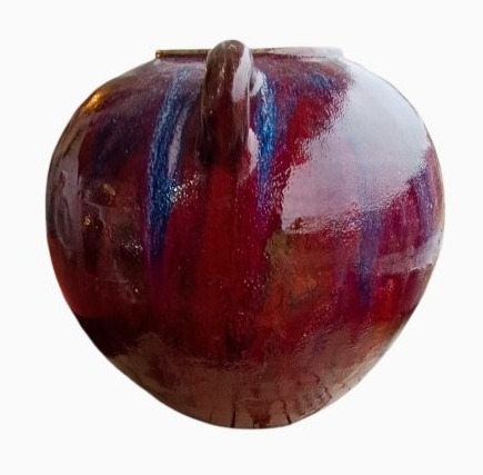 Large "oxblood" Lebès By E. Vilotte / Ciboure -photo-4