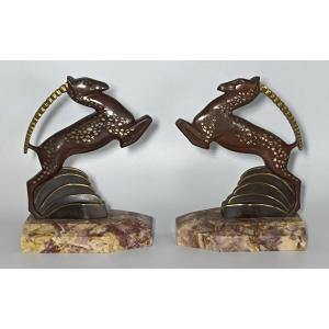 Bronze Bookends A. Kéléty / Art-deco 
