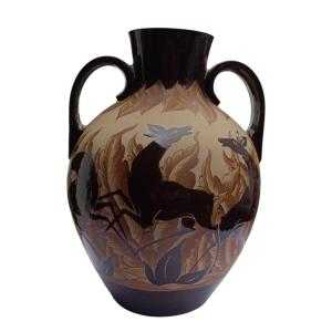 Grand vase cantaron Ciboure R.F "biches"