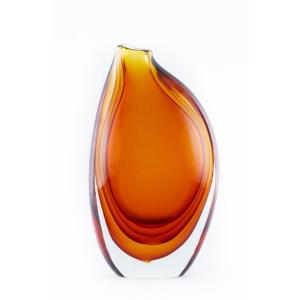 Grand vase sommerso en verre Murano / Flavio Poli