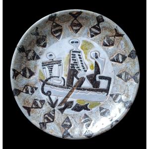 Michel Alexandrov "allix" Ceramic Dish / Vallauris 