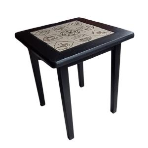 Table de bistrot en céramique poterie de Ciboure 