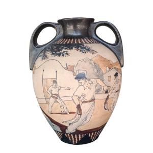 Stoneware Vase R.f Ciboure / Pelote Basque