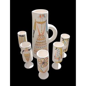 Roger Capron / Vallauris Ceramic Orangeade Set