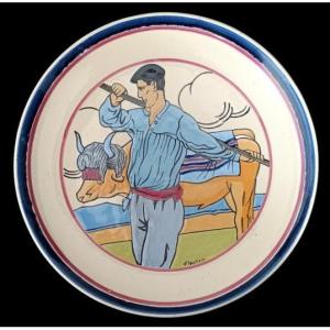 Louis Floutier / Quimper Henriot Earthenware Bowl