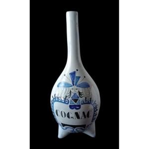 Bouteille tripode Cognac Roger Capron / Vallauris 