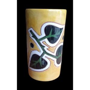Picart Le Doux / Sant-vicens Ceramic Cylinder Vase