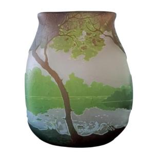 Legras Lake Landscape Vase