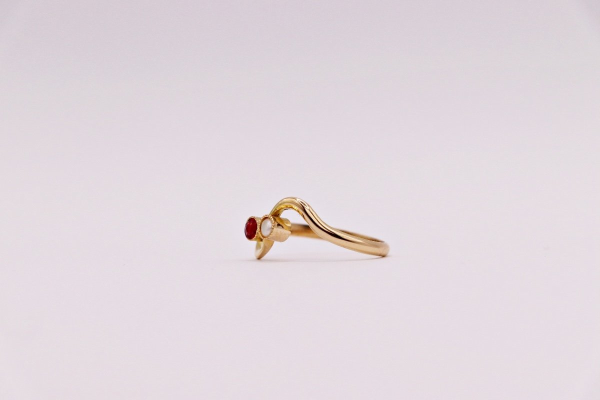 Old Ring, Ruby And Pearl-photo-2