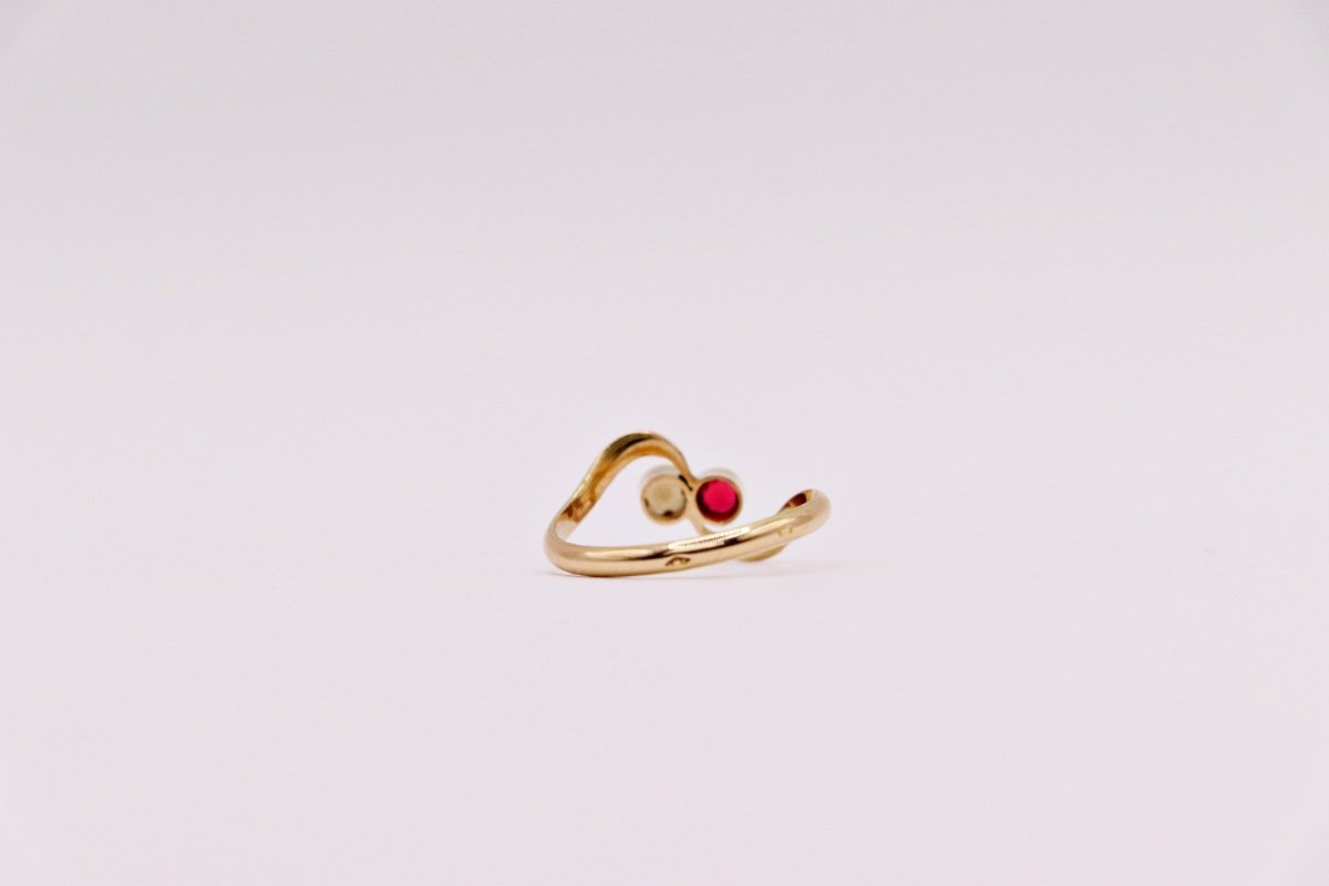 Old Ring, Ruby And Pearl-photo-4