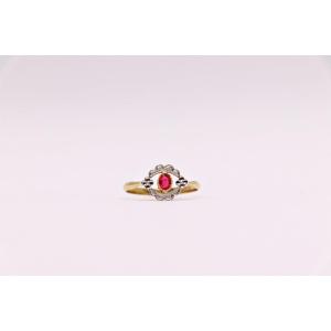 Antique Stylized Ring, Ruby