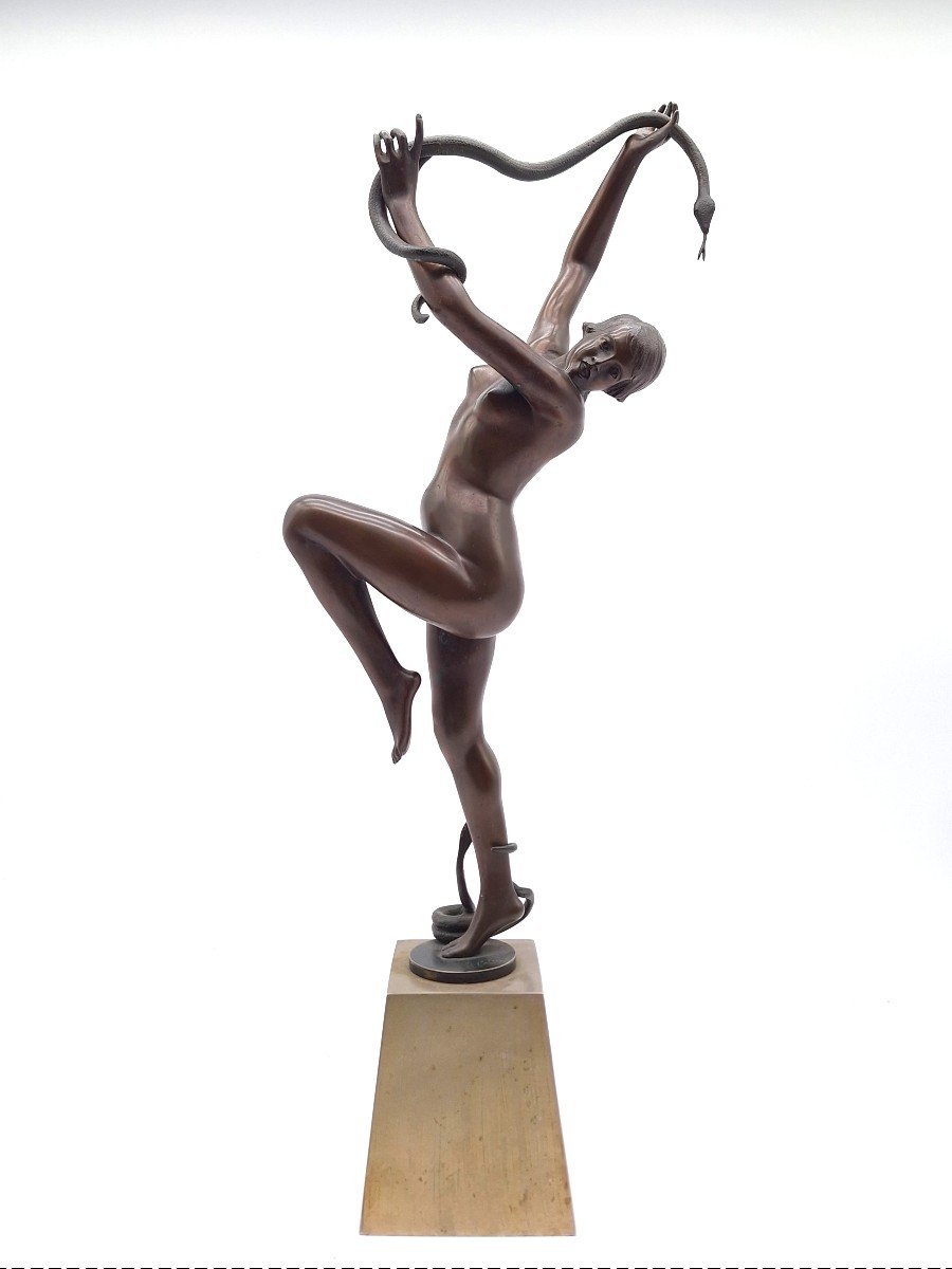 La Danseuse Aux Serpents - H. Calot - Bronze