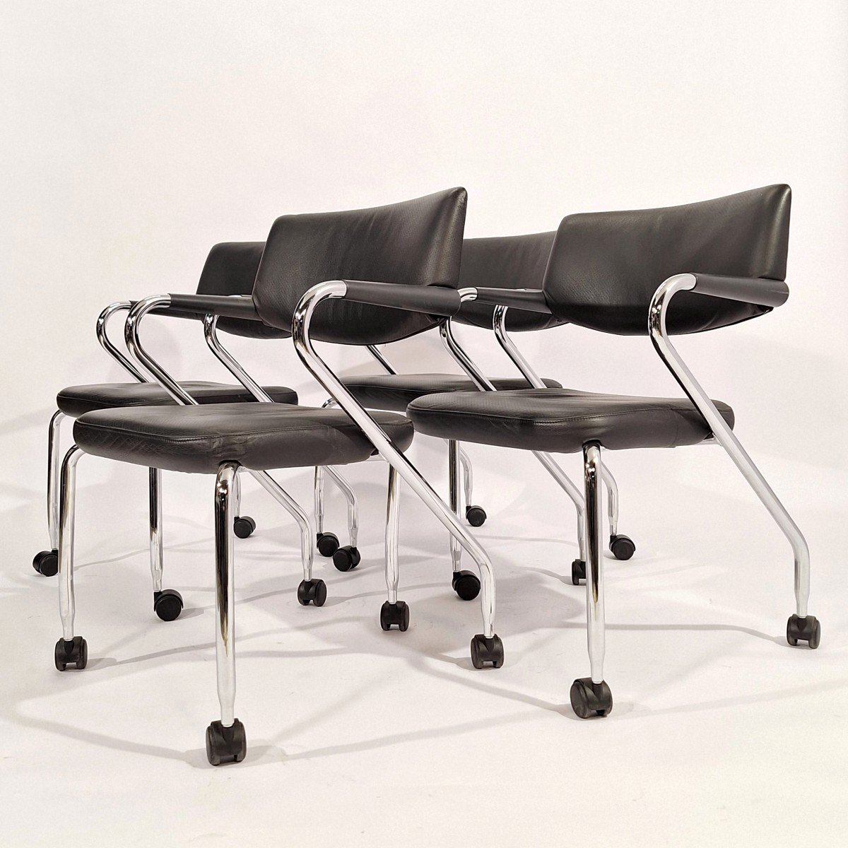 Chaises "visarol" Par Antonio Citterio Pour Vitra. Lot de 4-photo-2