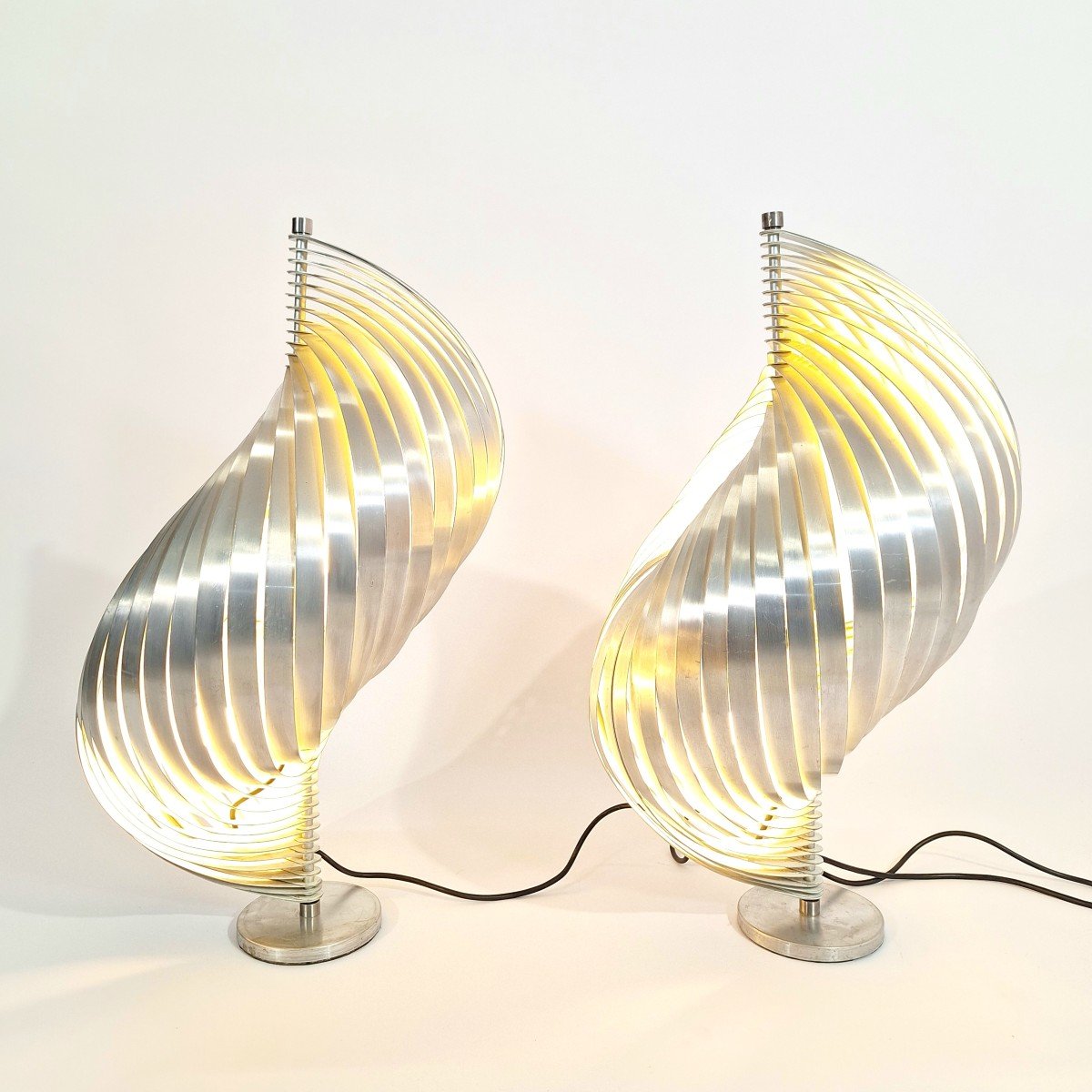 Elixoidal Lamps By Henri Mathieu (the Pair)-photo-3
