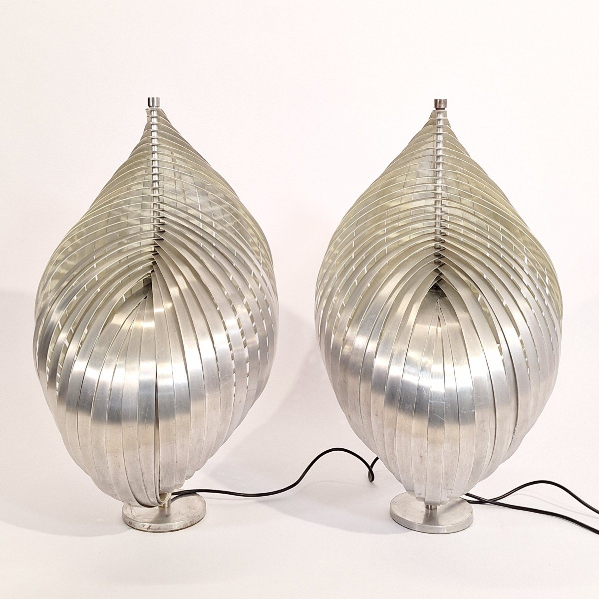 Elixoidal Lamps By Henri Mathieu (the Pair)-photo-2