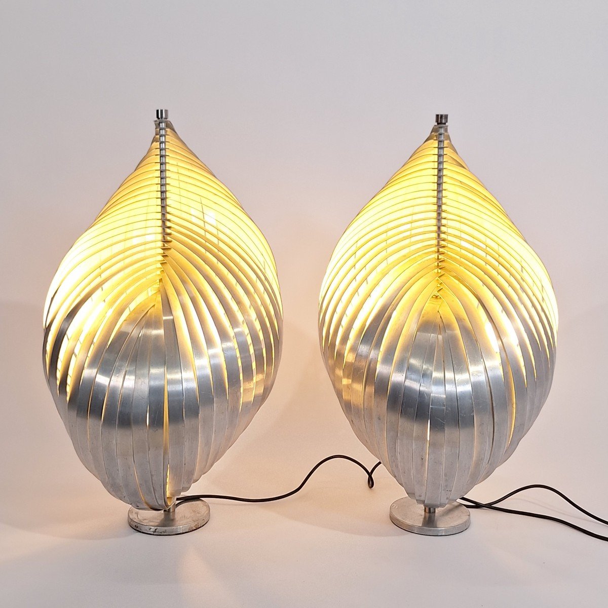 Elixoidal Lamps By Henri Mathieu (the Pair)-photo-3