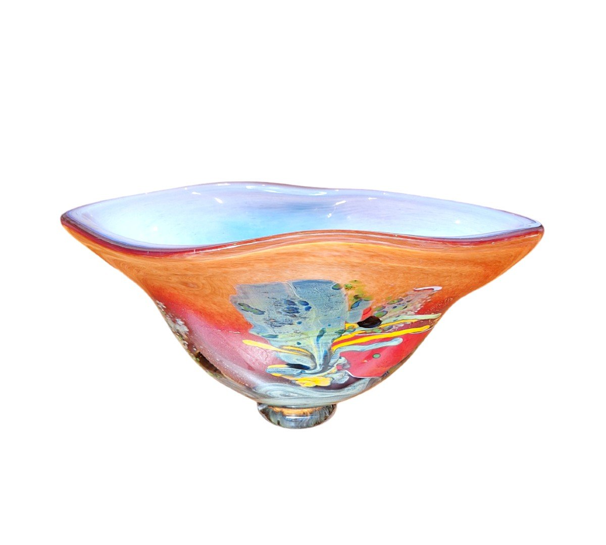 Vase en verre multicouche Par Robert Pierini