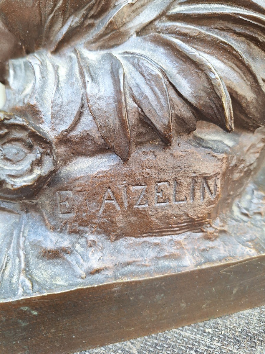 Perrette, Bronze d'Eugène Aizelin-photo-1