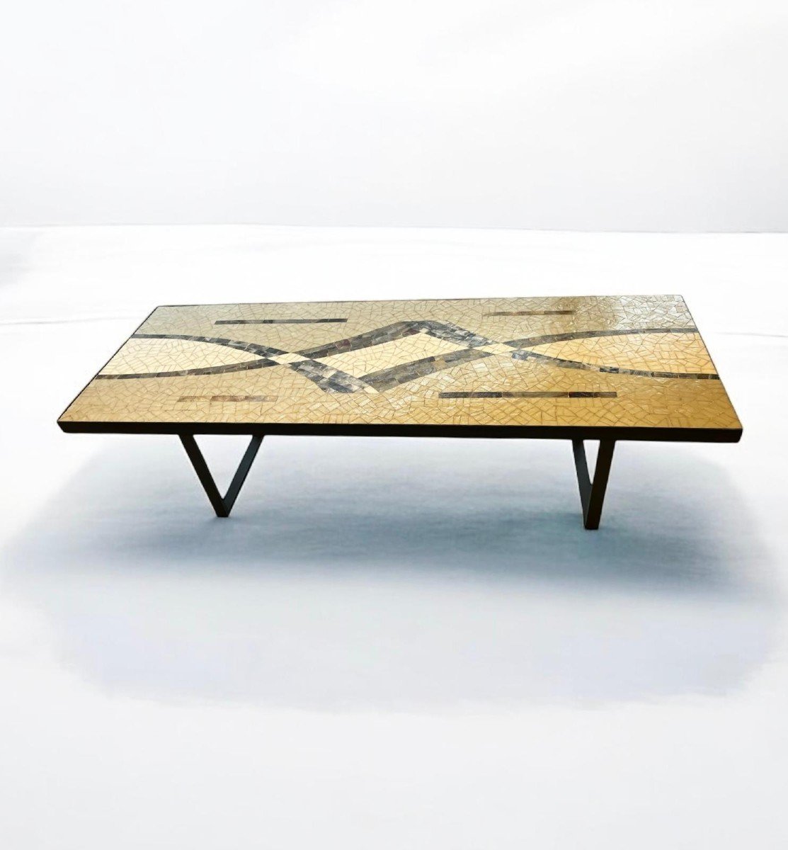 Table Basse Vintage En Céramique De Verre -photo-4