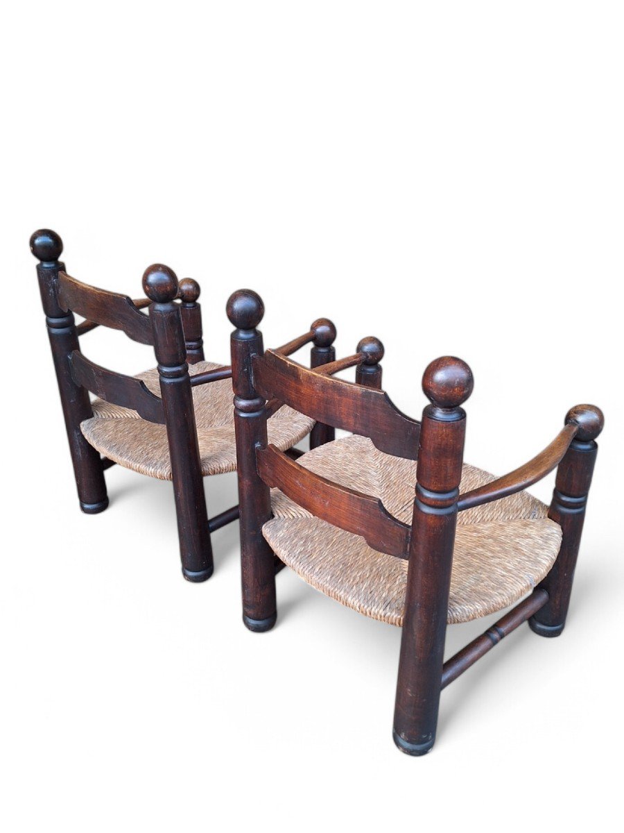 Paire De Fauteuils Par Charles Dudouyt-photo-3