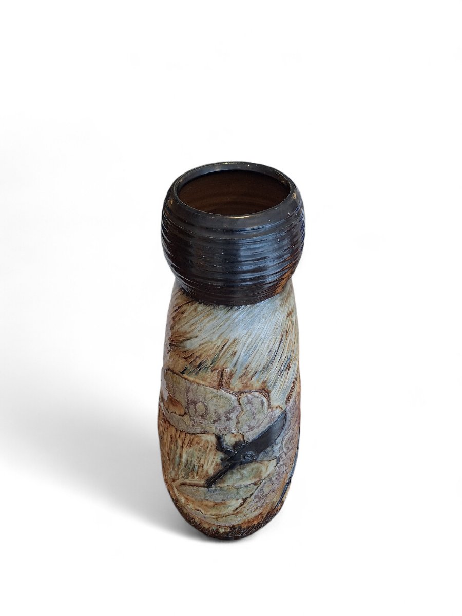 Stoneware Vase Decorated With A Lobster. Guérin-photo-4