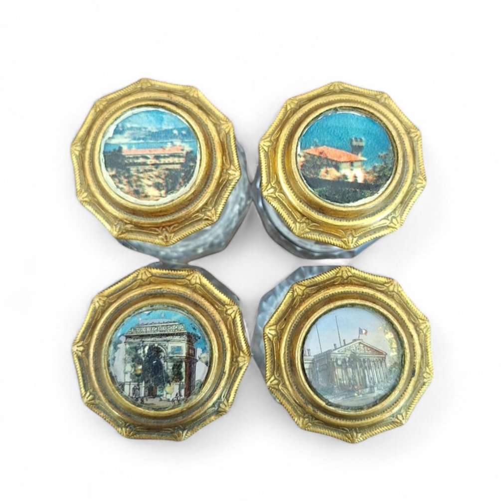Souvenir Of The Grand Tour, Egg Decorated With Medallions Containing 4 Bottles -photo-5