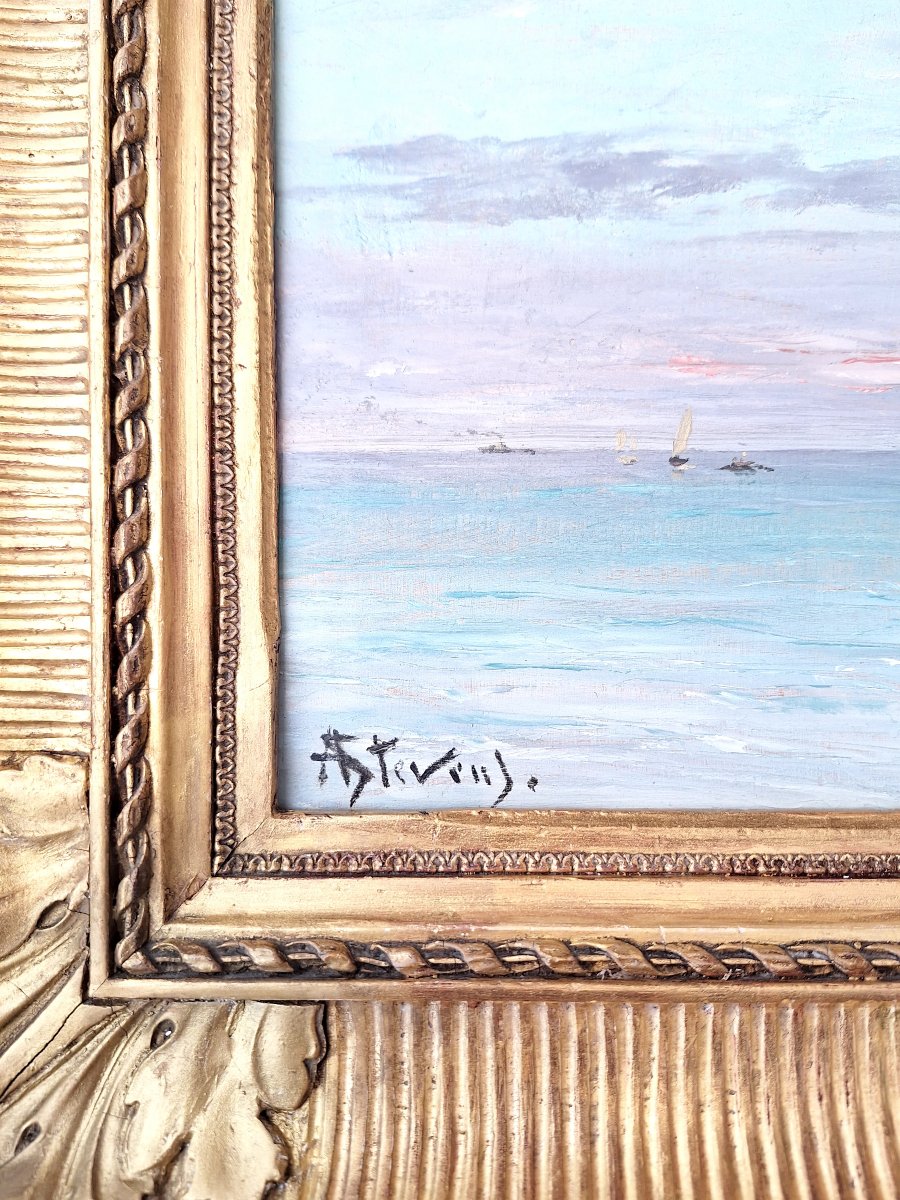 Marine Painting By Alfred Stevens-photo-3