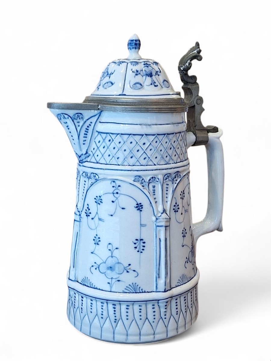 Beer Jug, Rauenstein Porcelain, 19th Century 