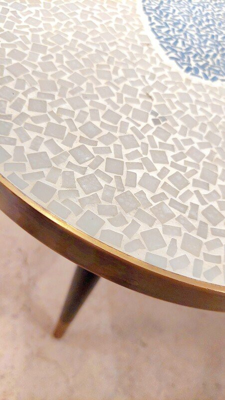 1950s Free-form Mosaic Coffee Table By Berthold Muller-photo-4