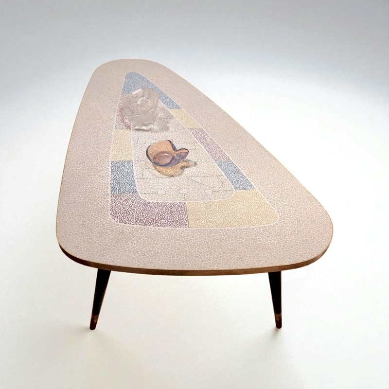1950s Free-form Mosaic Coffee Table By Berthold Muller