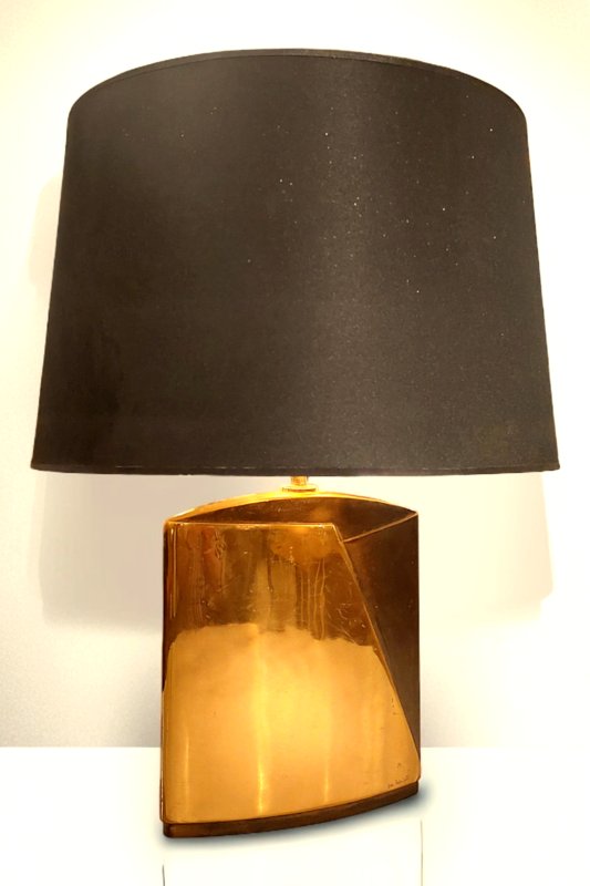 Bronze Table Lamp With Two Patinas By Esa Fedrigolli, Italy, 1980s-photo-2