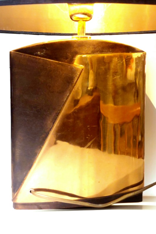 Bronze Table Lamp With Two Patinas By Esa Fedrigolli, Italy, 1980s-photo-1