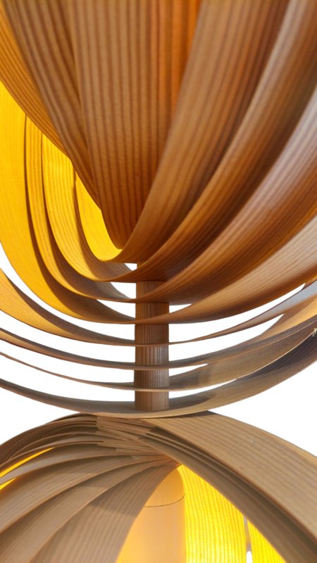 Bent Pine Chandelier By Hans Agne Jakobsson 1960. Rare 'moon Lamp' Model-photo-2