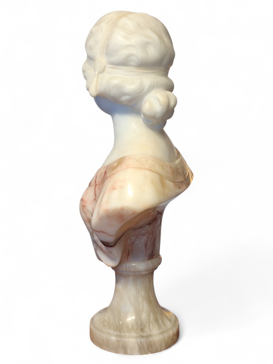 Buste de jeune fille signé Carli-photo-3