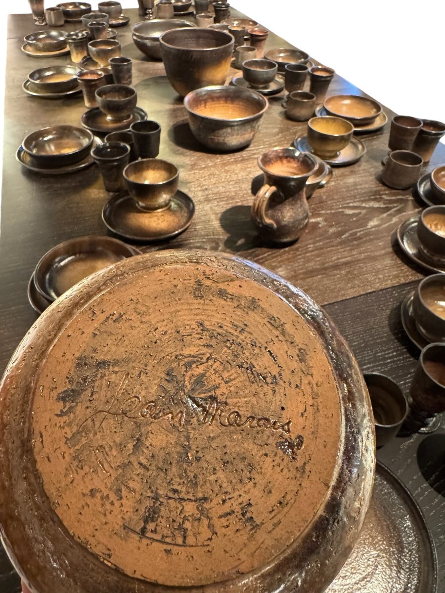 Rare Vallauris Ceramic Dinner Service For 12 People By Jean Marais-photo-4