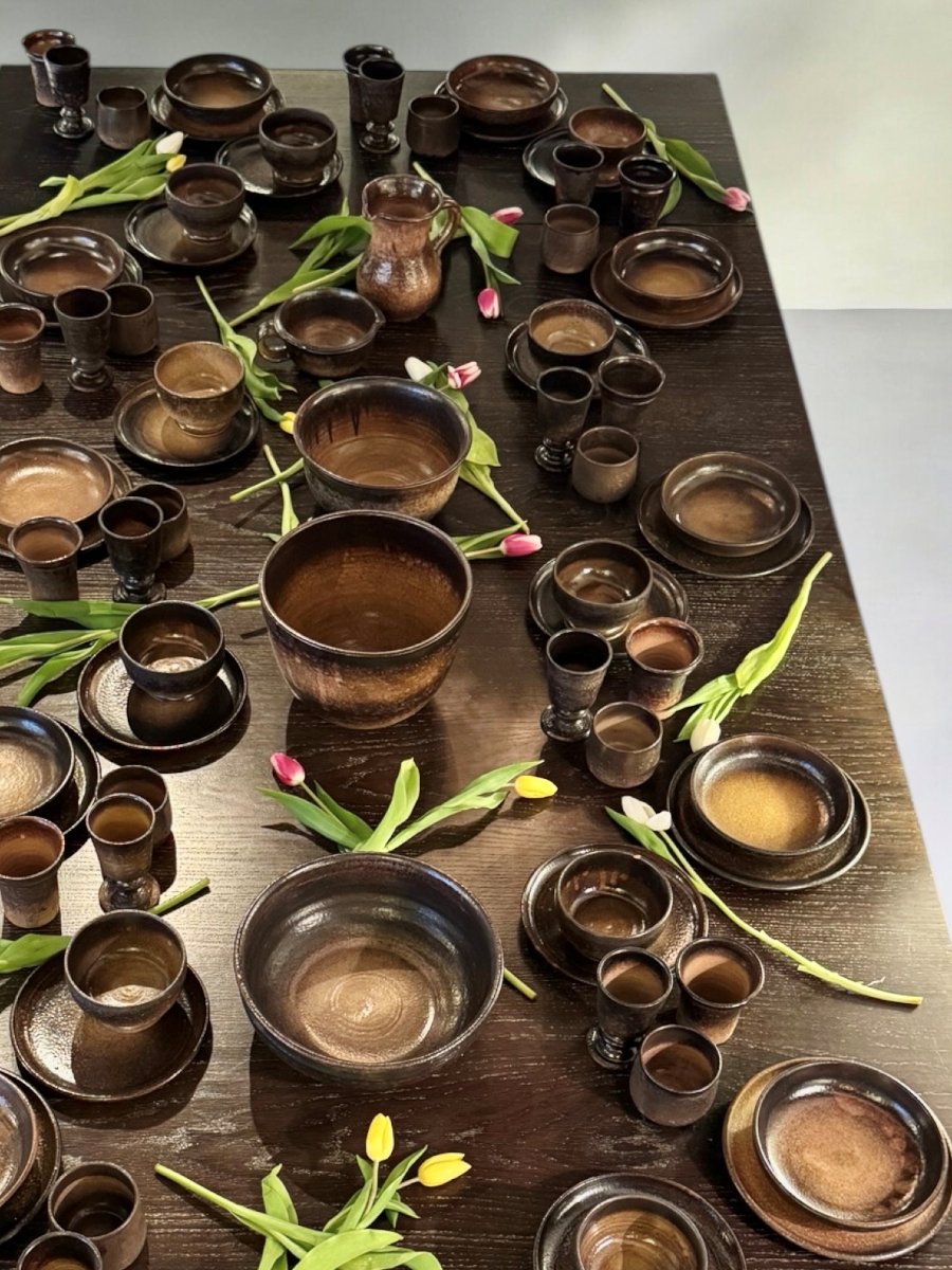 Rare Vallauris Ceramic Dinner Service For 12 People By Jean Marais-photo-1