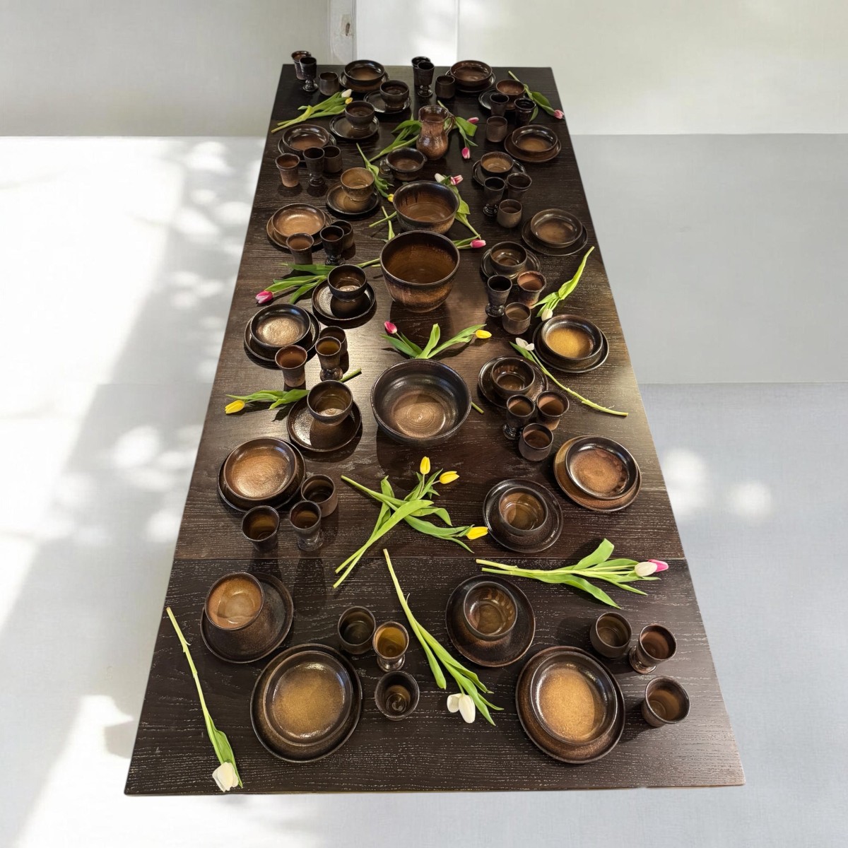 Rare Vallauris Ceramic Dinner Service For 12 People By Jean Marais