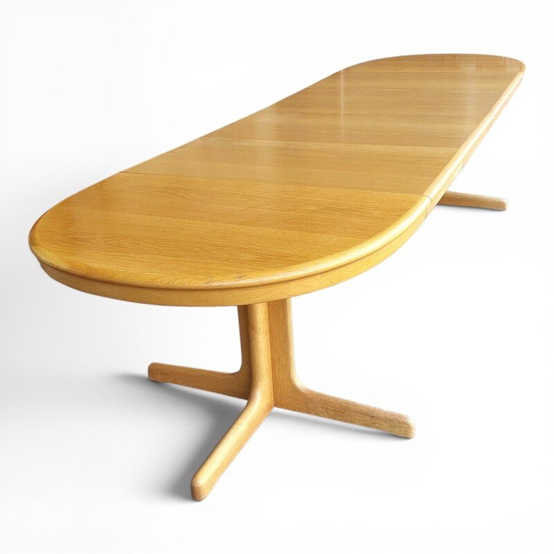Light Oak Extendable Dining Table, Up To 3m40, By Lubke, 1970s