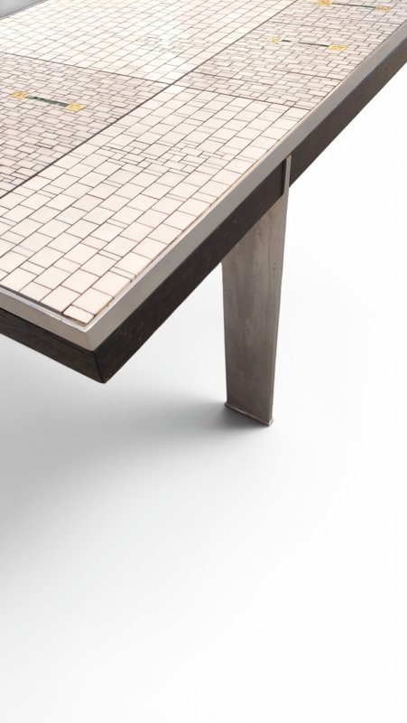 Coffee Table Made Of Glass Paste Mosaics By Berthold Muller, 1960s-photo-2
